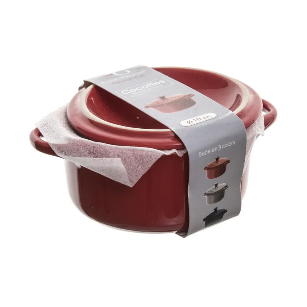 Tava copt cu manere, 5five Simply Smart, Ceramica, 10cm, Rosu