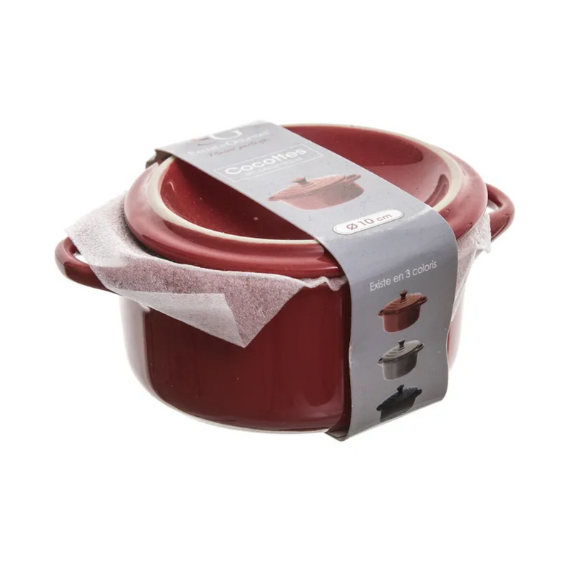 Tava copt cu manere, 5five Simply Smart, Ceramica, 10cm, Rosu