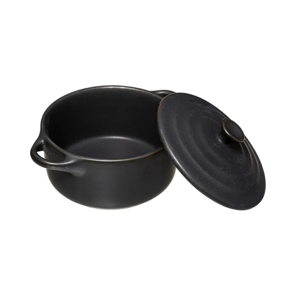 Tava copt cu manere, 5five Simply Smart, Ceramica, 10cm, Negru