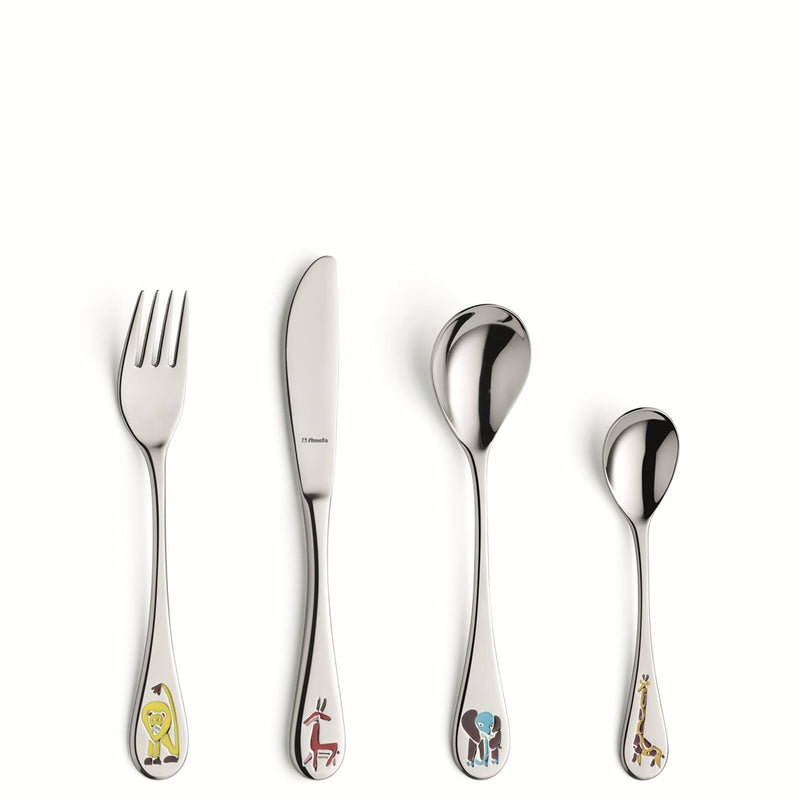 Set 4 tacamuri pentru copii Amefa Safari, inox, 4 piese-1