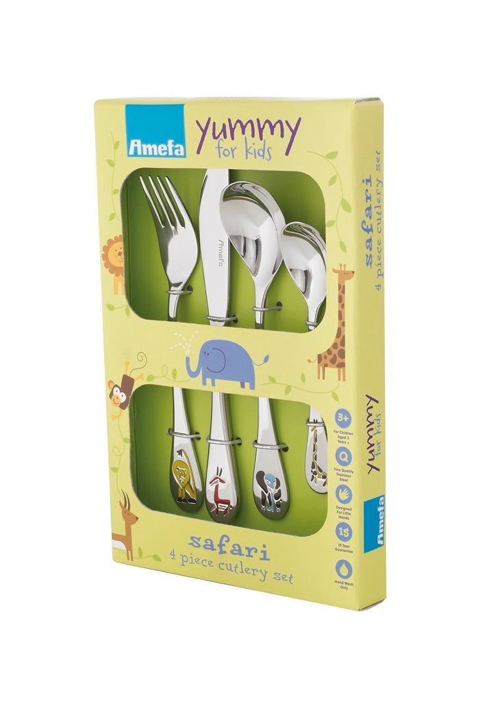 Set 4 tacamuri pentru copii Amefa Safari, inox, 4 piese-2