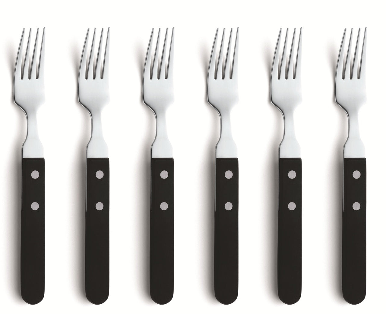 Set 6 furculite Amefa Friptura, negru, inox-1