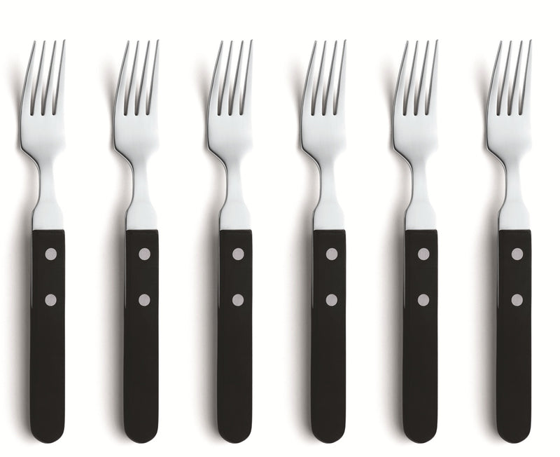 Set 6 furculite Amefa Friptura, negru, inox-1