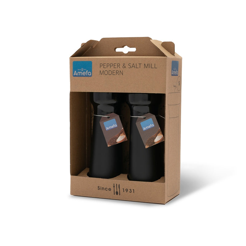 Set 2 rasnite Amefa Black, sare si piper, 15 cm-2