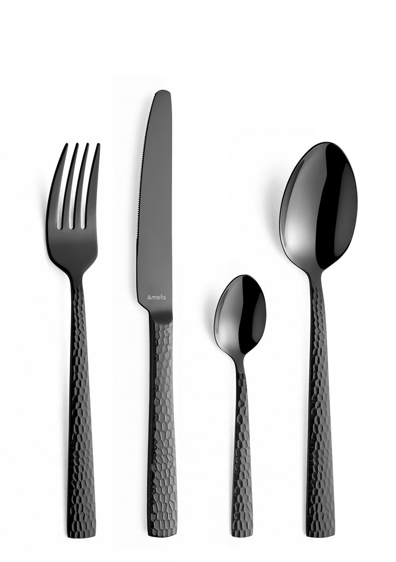 Set tacamuri Amefa Felicity Black, inox 18/0, 3 mm, 24 piese-1