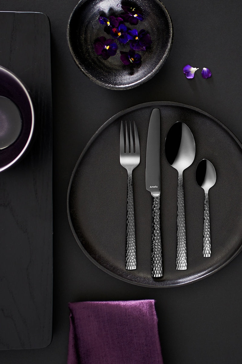 Set tacamuri Amefa Felicity Black, inox 18/0, 3 mm, 24 piese-3