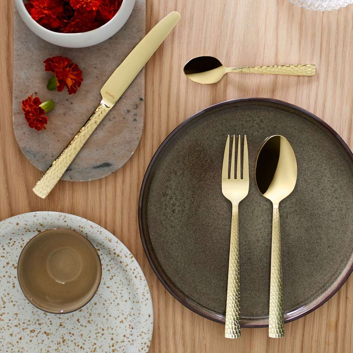 Set tacamuri Amefa Felicity Champagne, inox 18/0, 3 mm, 24 piese-3
