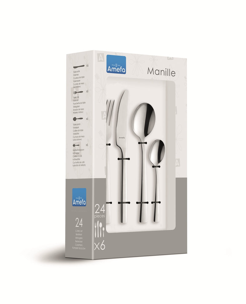 Set tacamuri Amefa Manille, inox 18/0, 3 mm, 24 piese-2