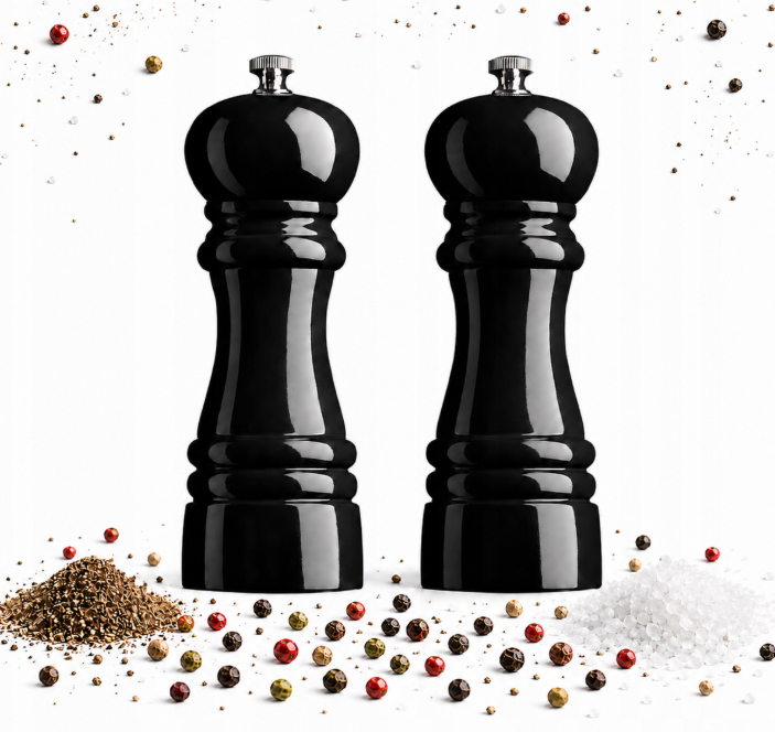 Set 2 rasnite Amefa Black, sare si piper, 15 cm-1