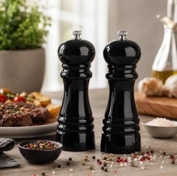 Set 2 rasnite Amefa Black, sare si piper, 15 cm-4