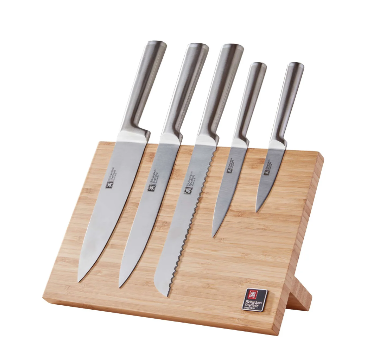 Set cutite Richardson Sheffield Visage, 5 cutite, suport lemn magnetic