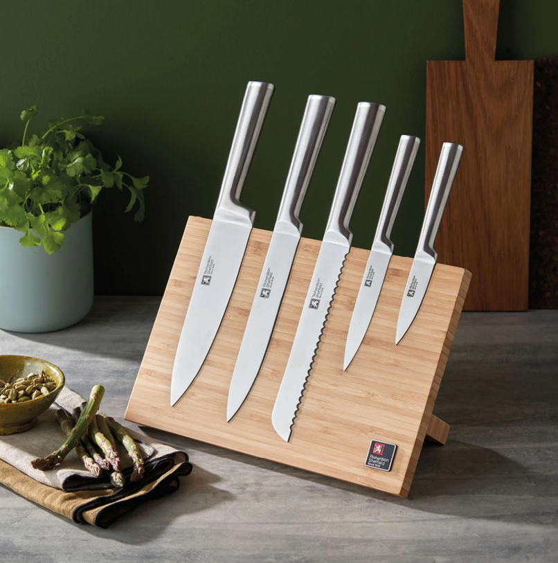 Set cutite Richardson Sheffield Visage, 5 cutite, suport lemn magnetic