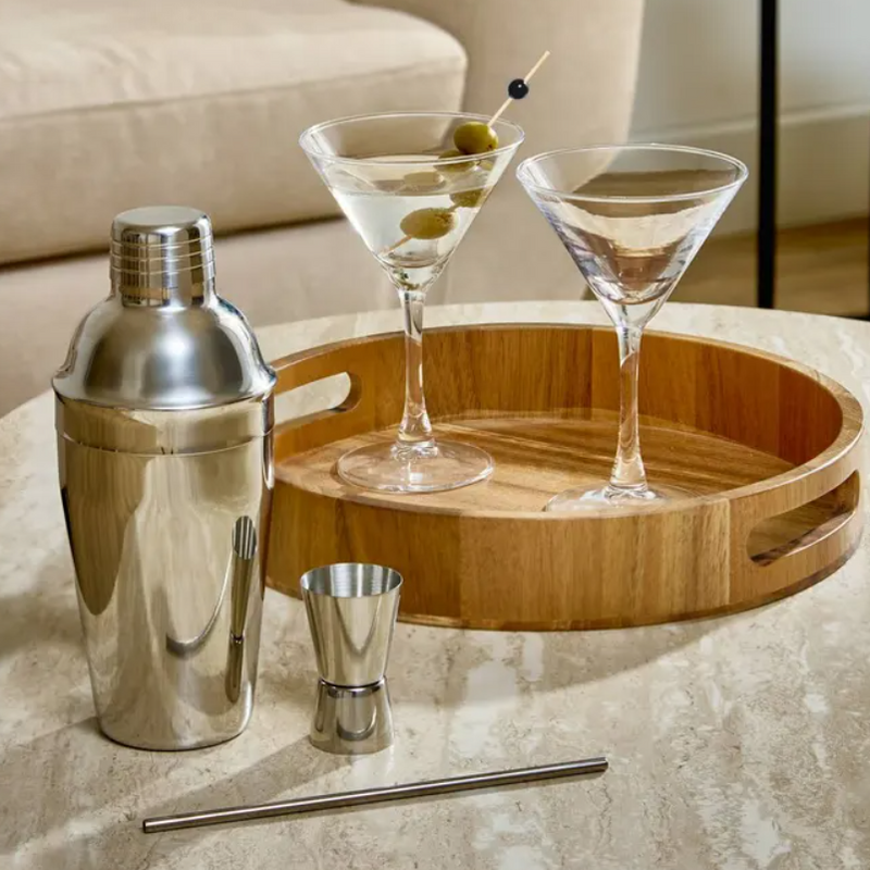 Set cocktail Jules, 6 piese, Tava, 2 pahare si shaker inox, lingura, dozator inox-2