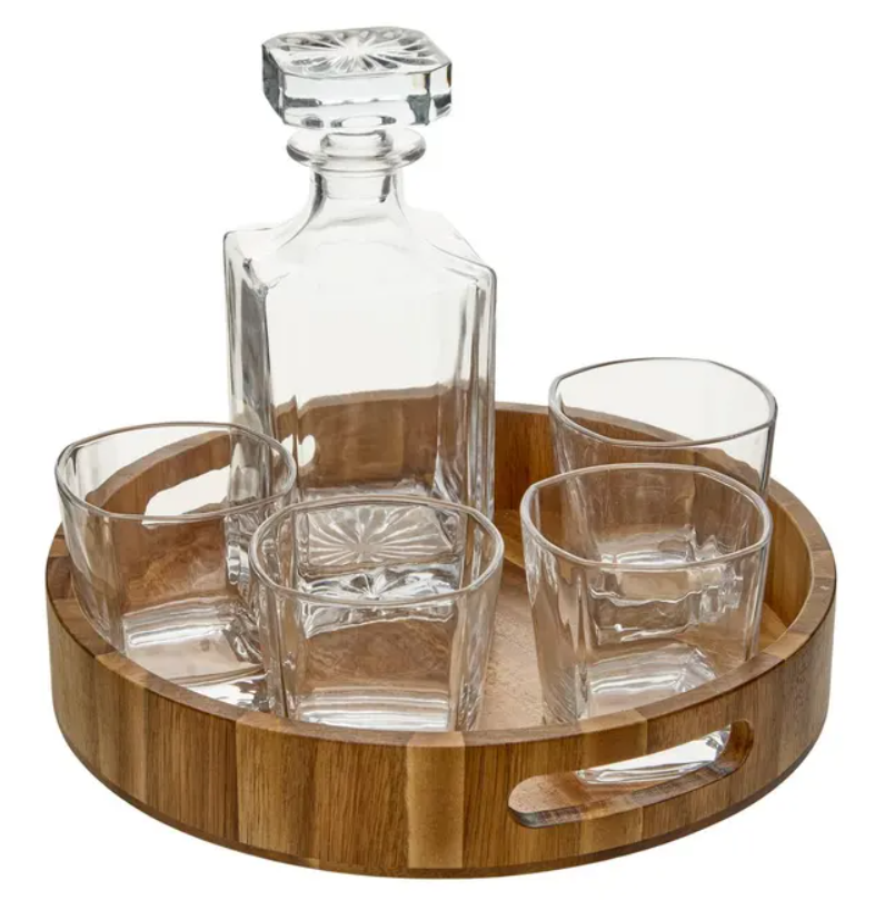 Set whisky Jules, decantor, 2 pahare si tava-1