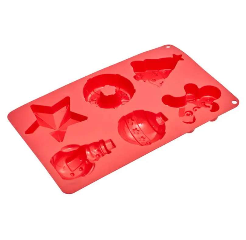 Forma patiserie Turta dulce, rosu, silicon, 27 x 16.5 x H 2.5 cm-1