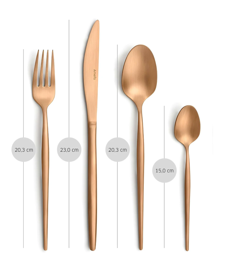 Set tacamuri Amefa Soprano Cooper, inox 18/0, 4 mm, 16 piese-4