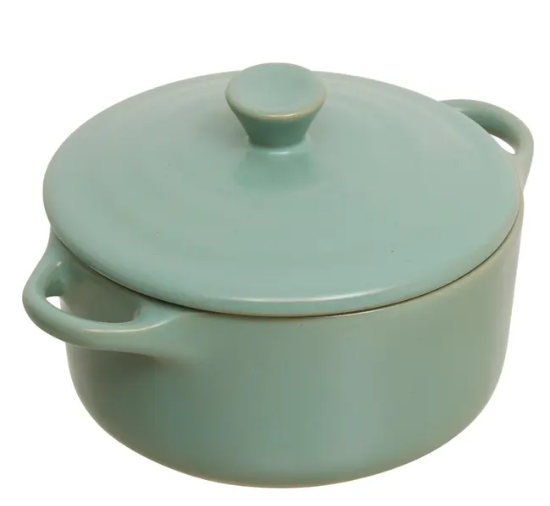 Tava mini-cu manere, capc, 5five Simply Smart, Ceramica, verde, 10 cm-1