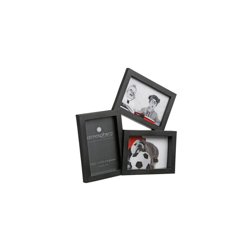 Ansamblu 3 rame foto Mele, plastic, sticla, 29.5x28.7 cm