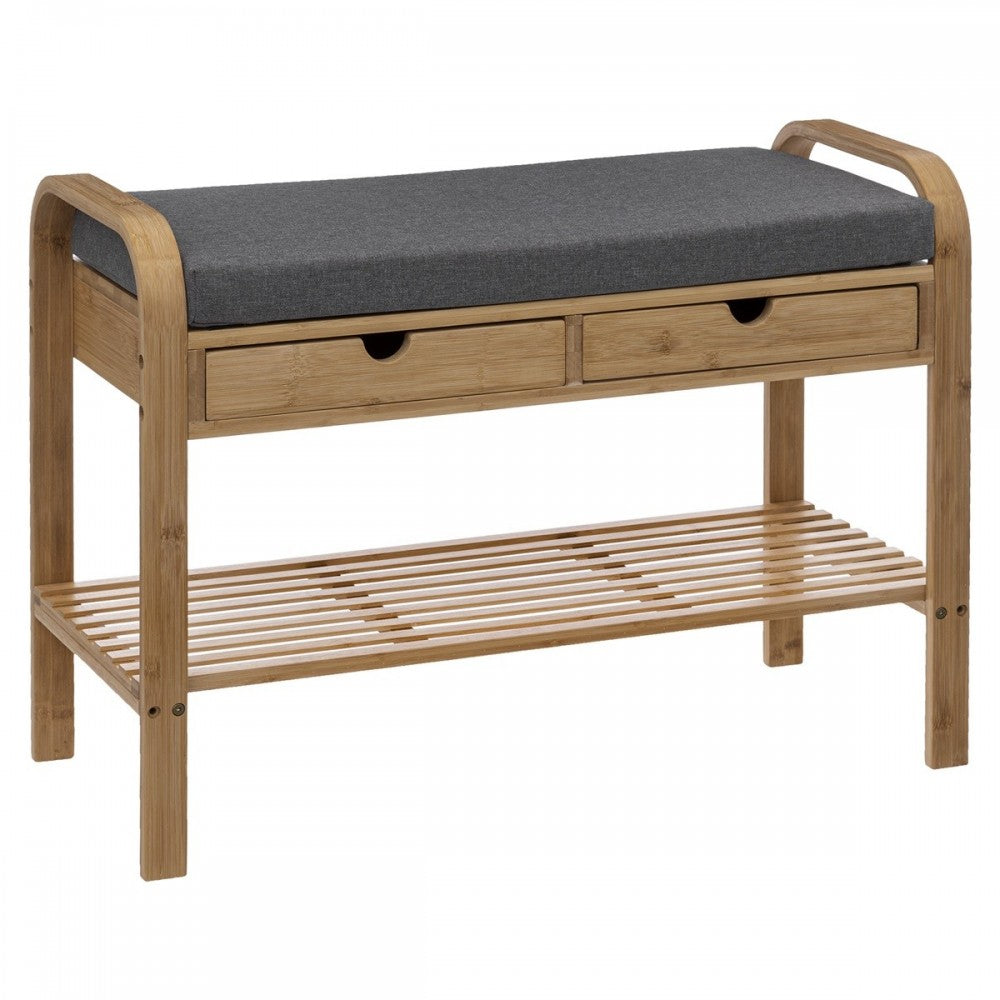 Banca Hol Brone, bambus, maro, 74 x 34 x H 55 cm