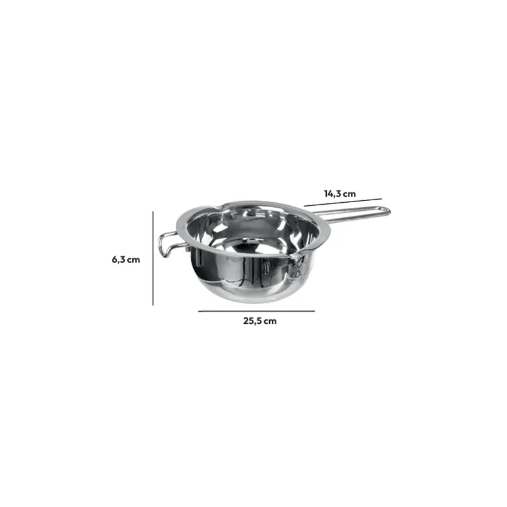 Vas bain marin, inox, cu maner, 25.5 x 14.3 x H 6.3 cm