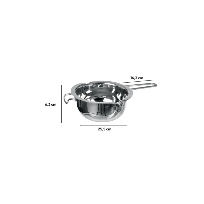Vas bain marin, inox, cu maner, 25.5 x 14.3 x H 6.3 cm