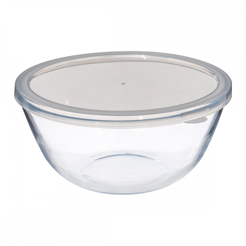 Bol mixare Vesna, sticla borosilicata, capac plastic, 2.7 litri, 23 x H 11 cm