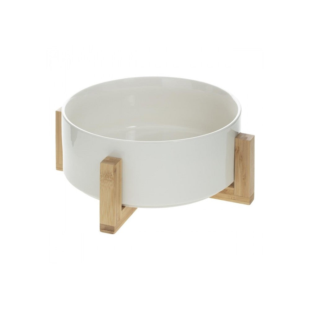 Bol salata SG Asia, ceramica, bambus, 23 x 9 cm
