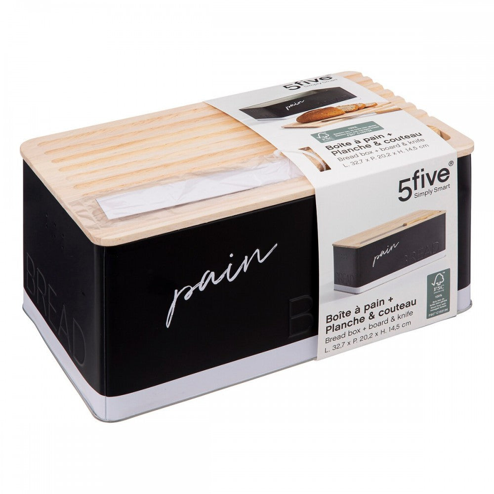 Cutie paine Boxcolor, metal, cutit inclus, 32.7 x 20.2 x H 14.5 cm