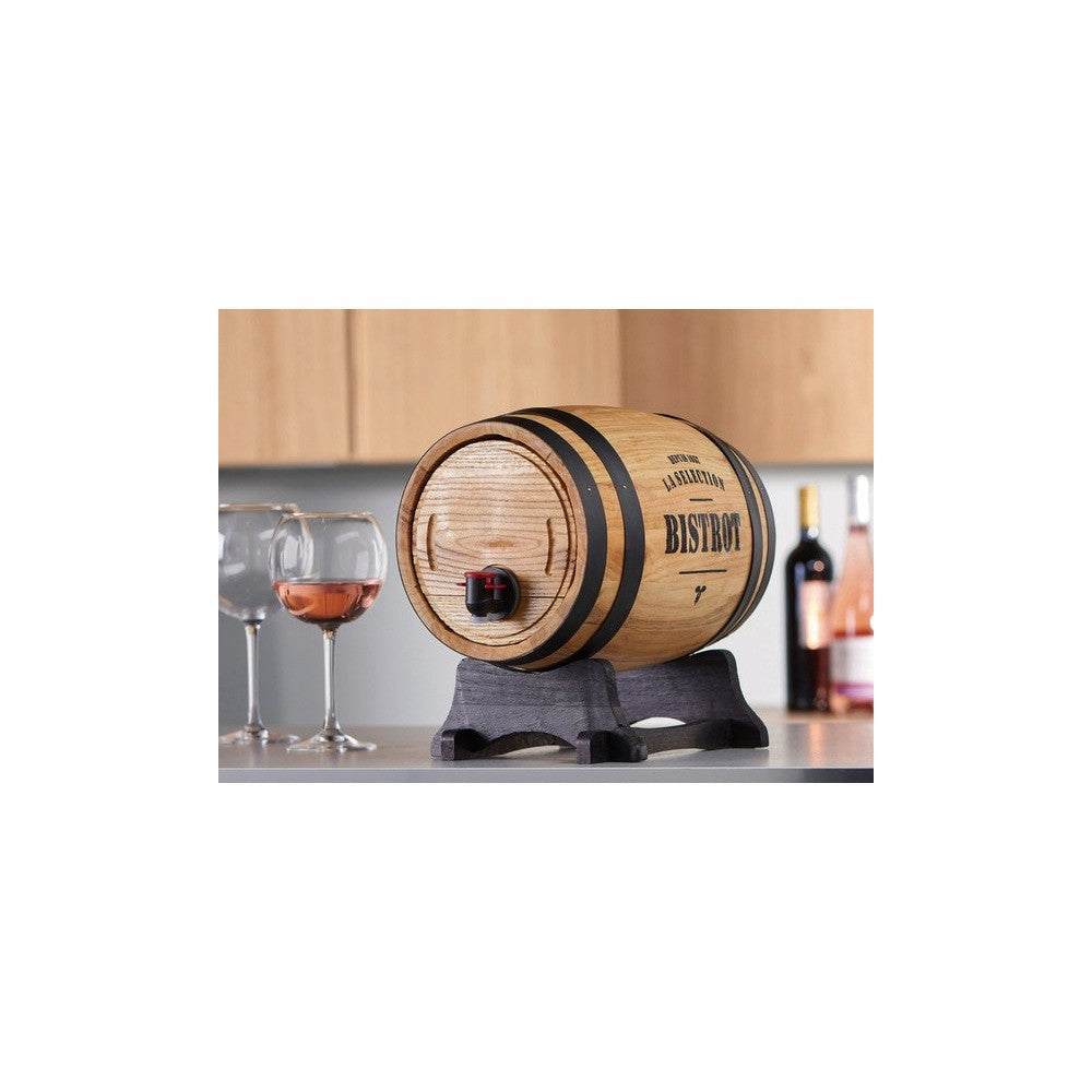 Butoi vin SG, cu robinet, lemn, 5.5 litri