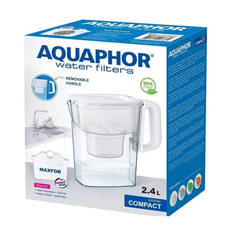 Cana de filtrare Aquaphor Kompact Alb, 2,4 litri