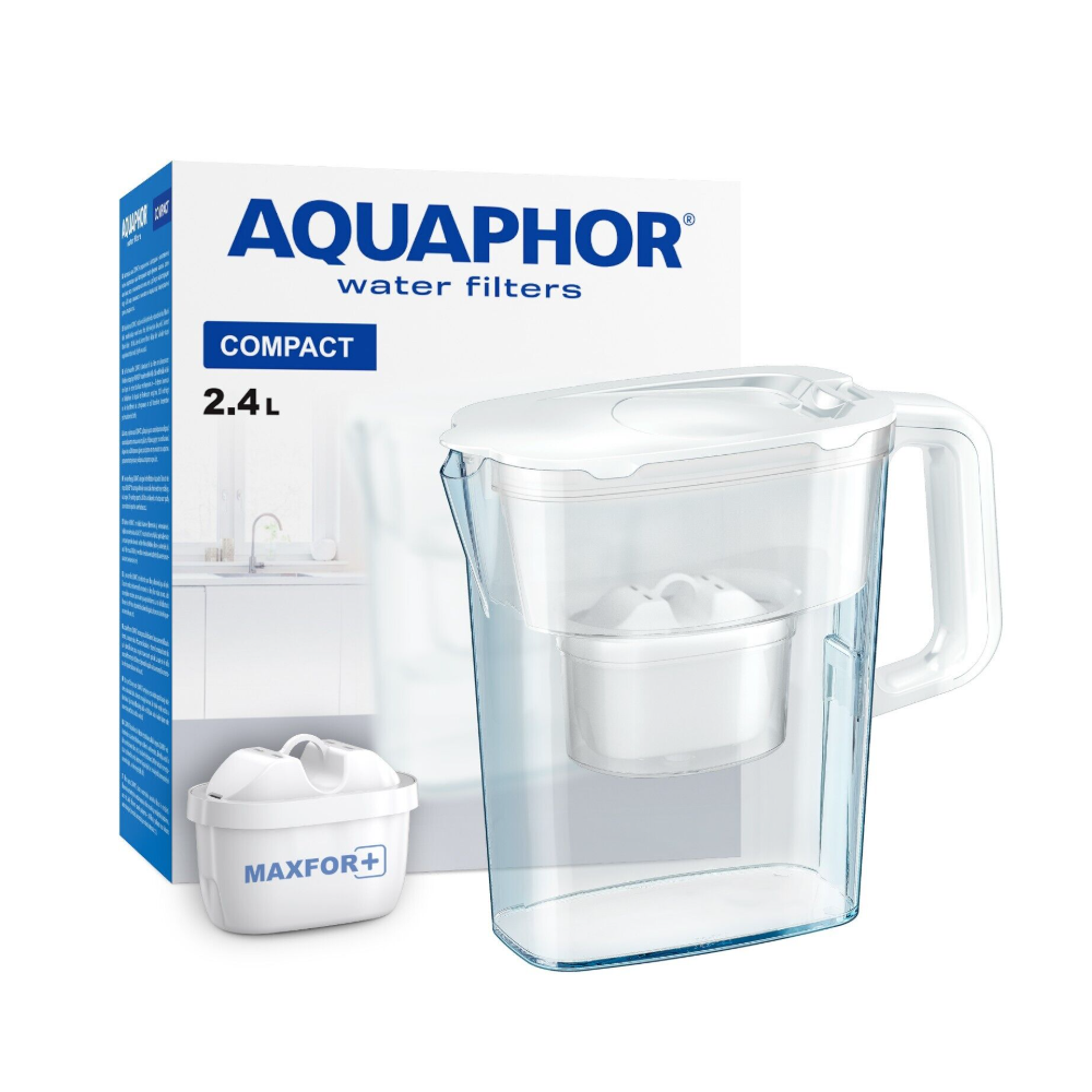 Cana de filtrare Aquaphor Kompact Alb, 2,4 litri