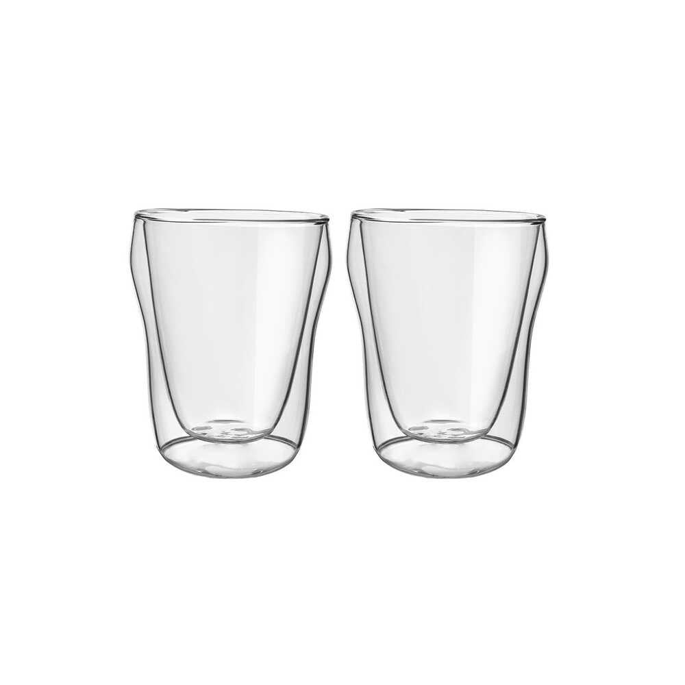 Set 2 pahare Florina Malachit, sticla borosilicata, pereti dubli, 320 ml
