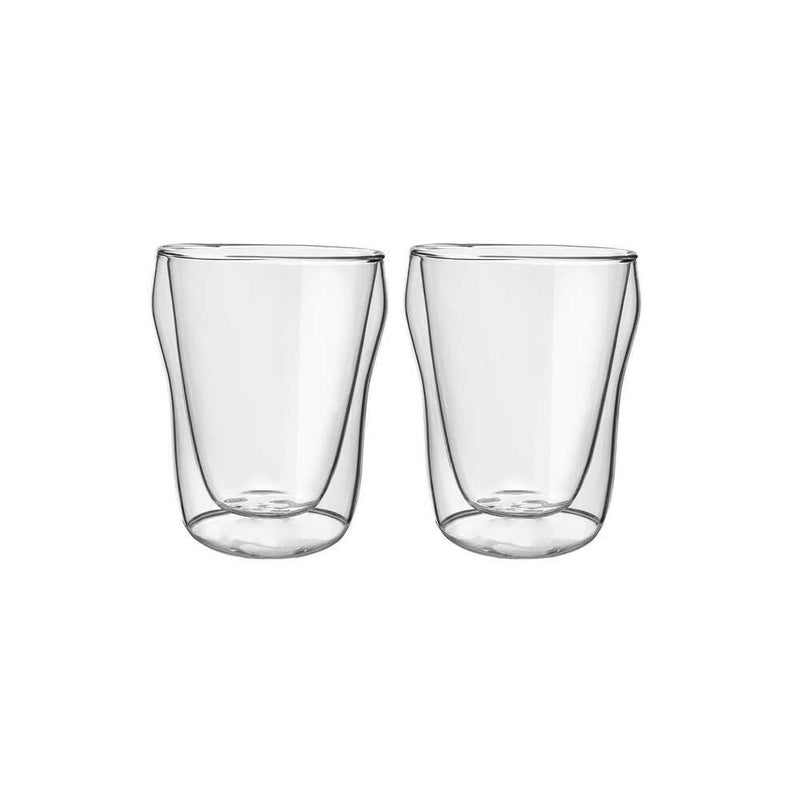 Set 2 pahare Florina Malachit, sticla borosilicata, pereti dubli, 320 ml