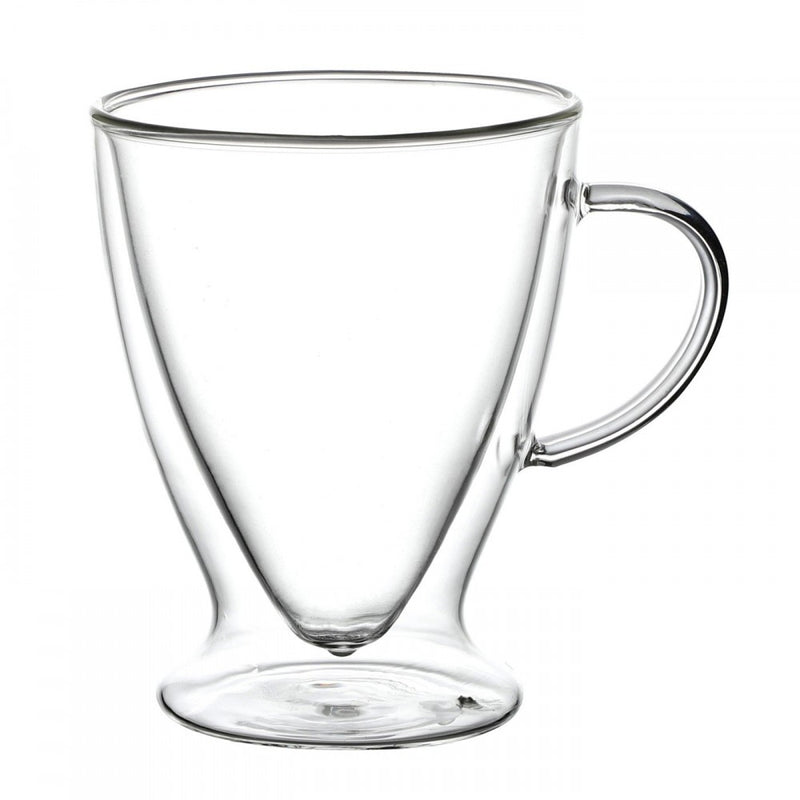 Set 2 cani Florina Malachit, sticla borosilicata, pereti dubli, 320 ml