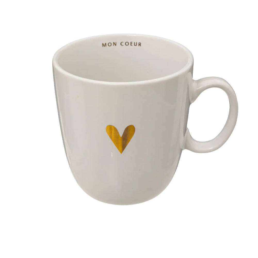 Cana Gold Heart, ceramica, 300 ml