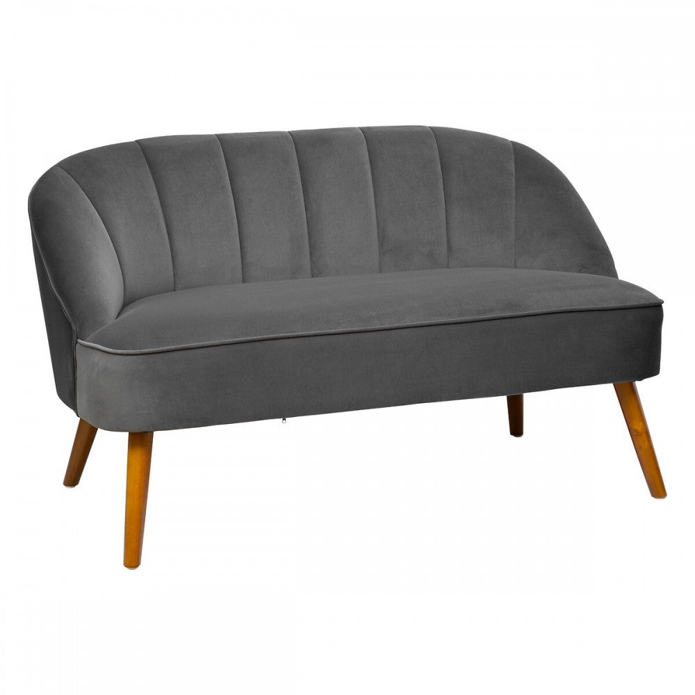 Canapea Naova Grey, poliester, 2 locuri, 126 x D. 71 x H. 72 cm, 16 kg