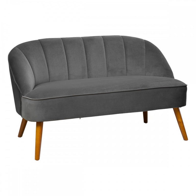 Canapea Naova Grey, poliester, 2 locuri, 126 x D. 71 x H. 72 cm, 16 kg