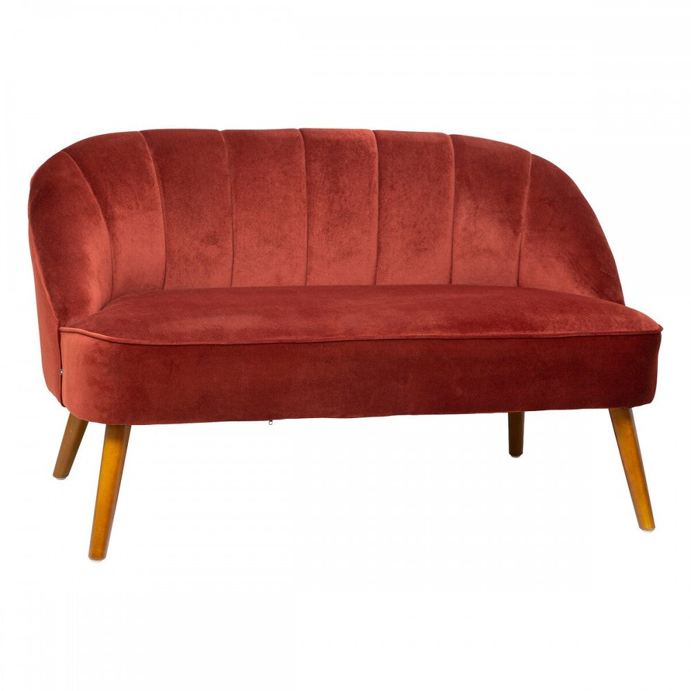 Canapea Naova Red, poliester, 2 locuri, 126 x D. 71 x H. 72 cm, 16 kg