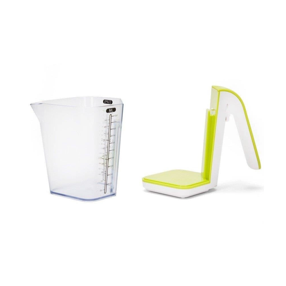 Cantar Bucatarie Botti Lime, plastic, verde, 15 x 15.5 cm, 2 kg