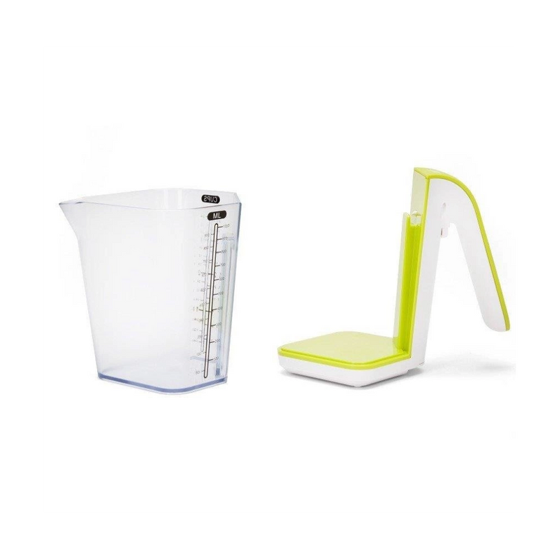 Cantar Bucatarie Botti Lime, plastic, verde, 15 x 15.5 cm, 2 kg