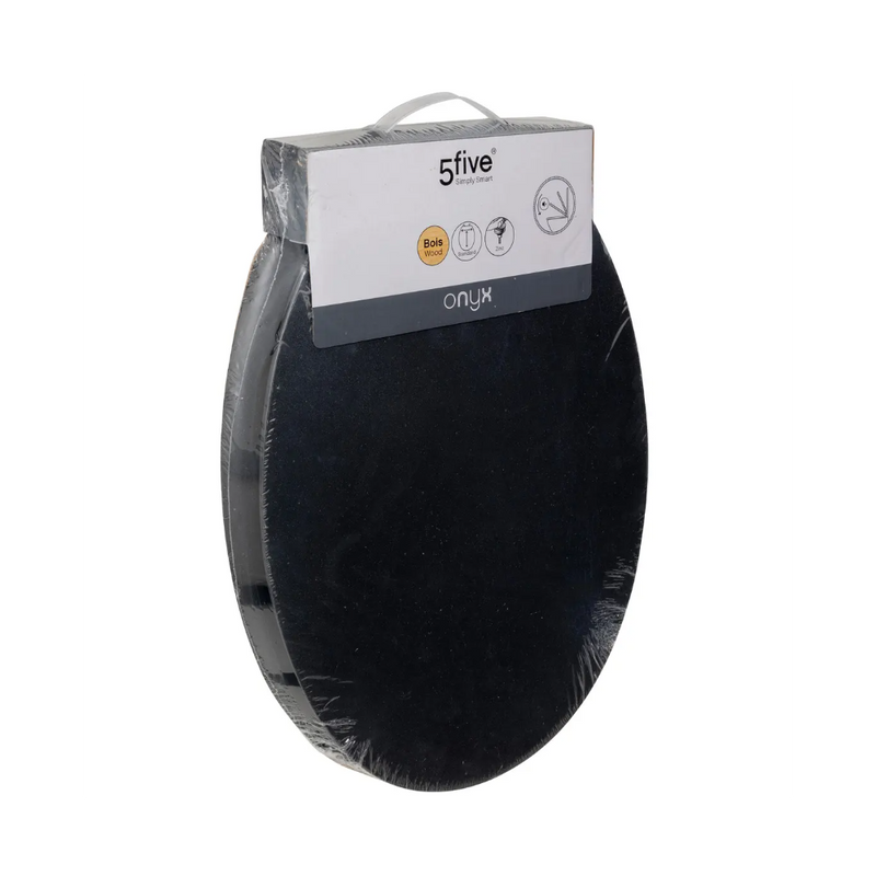 Capac toaleta Onyx Black, universal, MDF, 37.5 x 50 x H5.2 cm