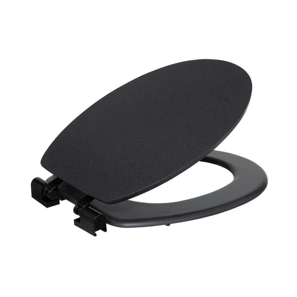 Capac toaleta Onyx Black, universal, MDF, 37.5 x 50 x H5.2 cm