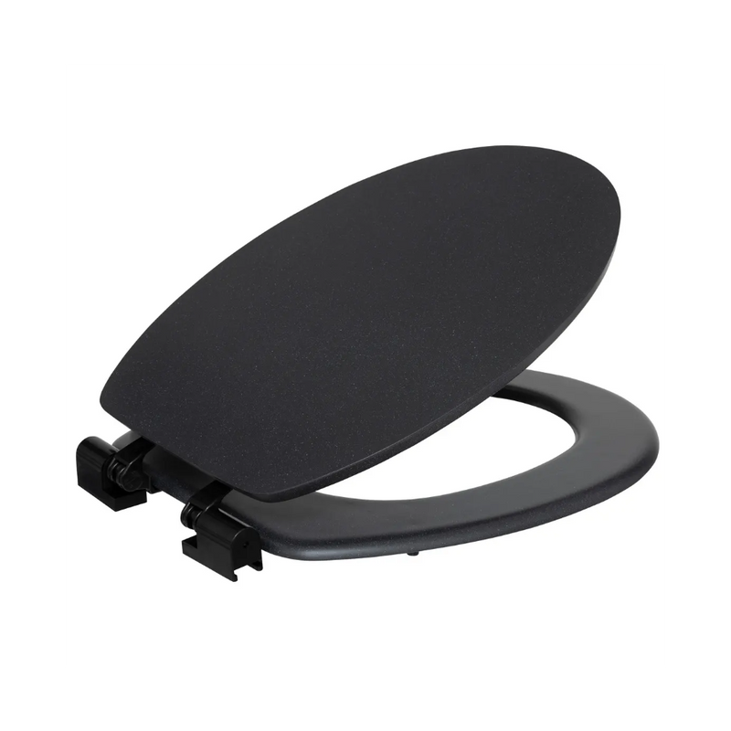 Capac toaleta Onyx Black, universal, MDF, 37.5 x 50 x H5.2 cm
