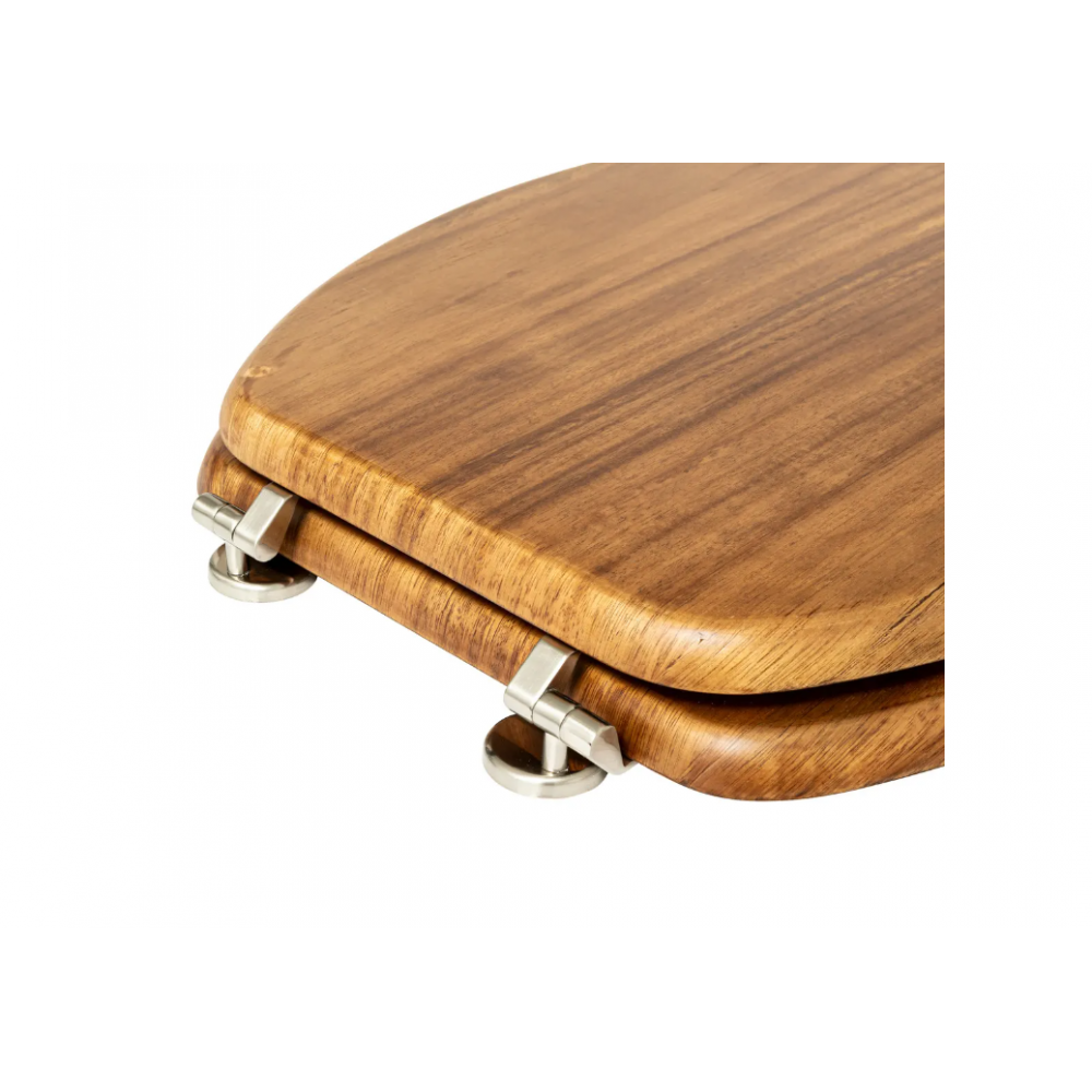 Capac toaleta Accacia, universal, lemn, 46.5 x 37 x H 6.4 cm