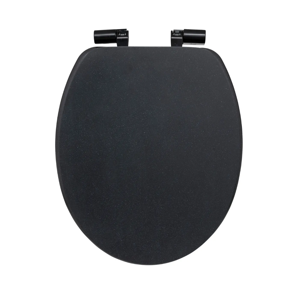 Capac toaleta Onyx Black, universal, MDF, 37.5 x 50 x H5.2 cm