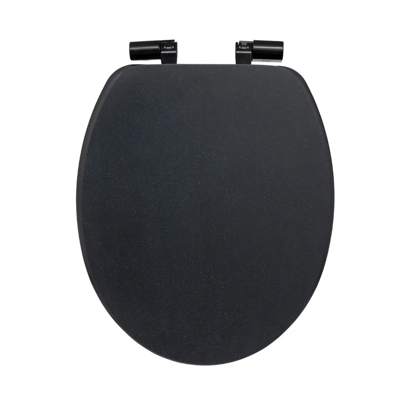 Capac toaleta Onyx Black, universal, MDF, 37.5 x 50 x H5.2 cm