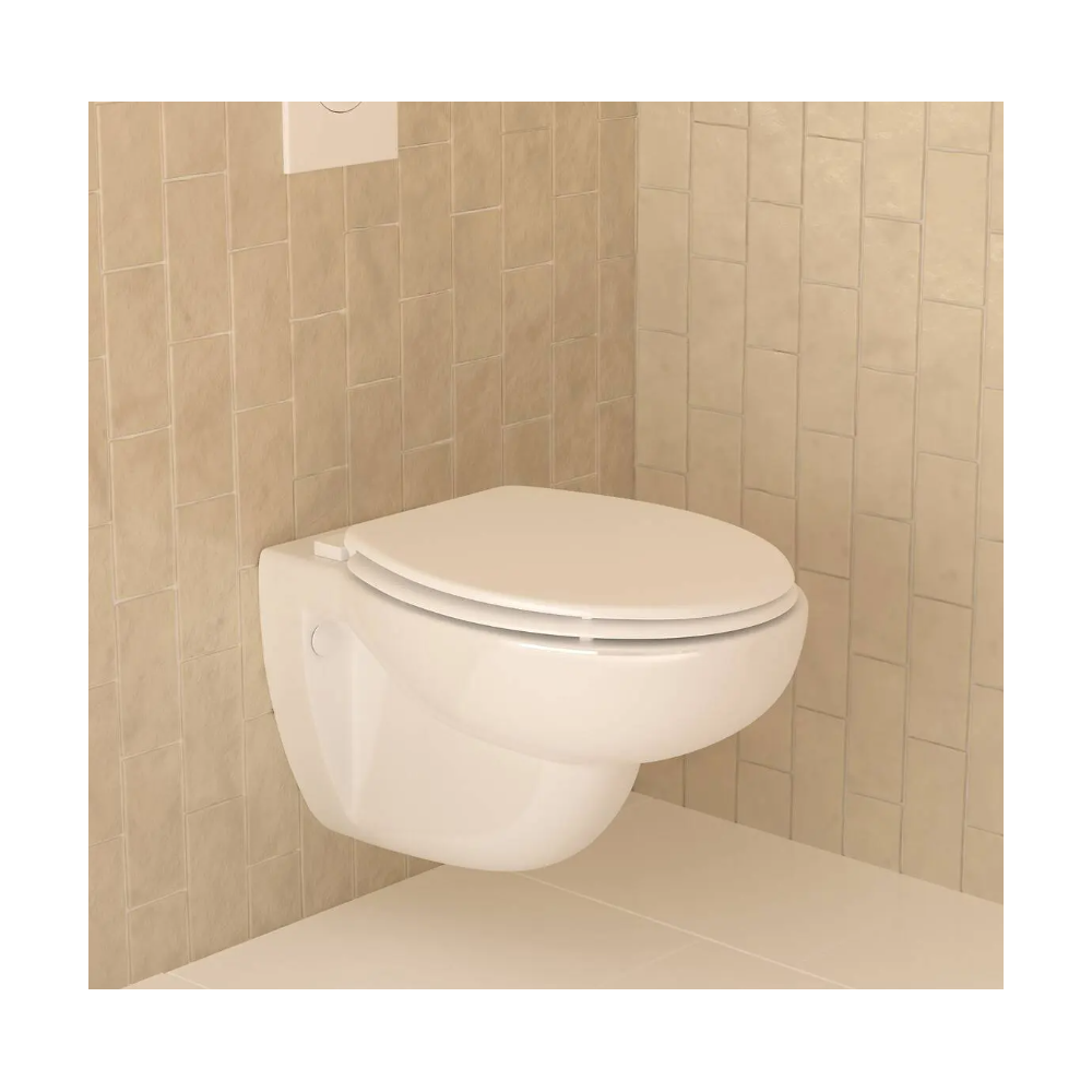 Capac toaleta BAT, duroplast, alb, universal, 36 x 48 x H 5 cm