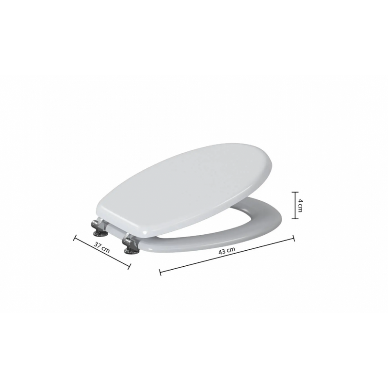 Capac toaleta Universal, MDF, alb, 37 x 43 x 4 cm