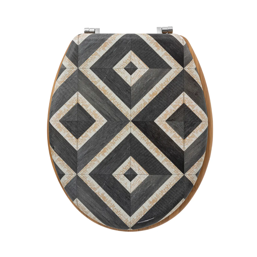 Capac toaleta, Canvas geometry, MDF, universal, 36 x 42.5 x H.5.35 cm, 3.5 kg