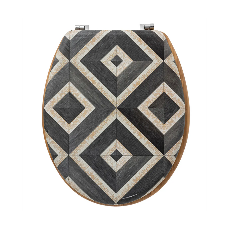 Capac toaleta, Canvas geometry, MDF, universal, 36 x 42.5 x H.5.35 cm, 3.5 kg